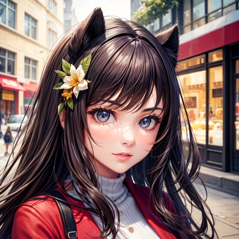 London, High quality photo of a woman, Detailed face, <3