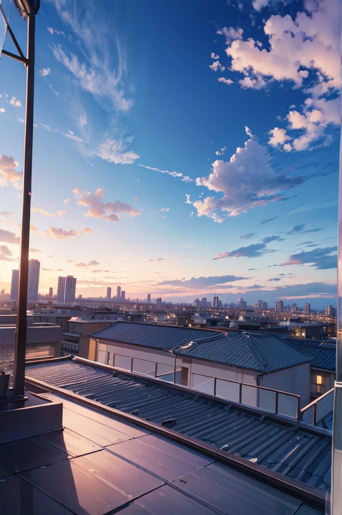 Dawn Sky、Rooftop、No people