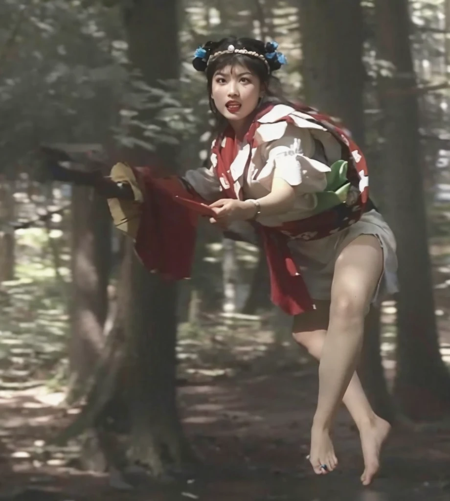 angry,Beauty,Red lipstick,Barefoot