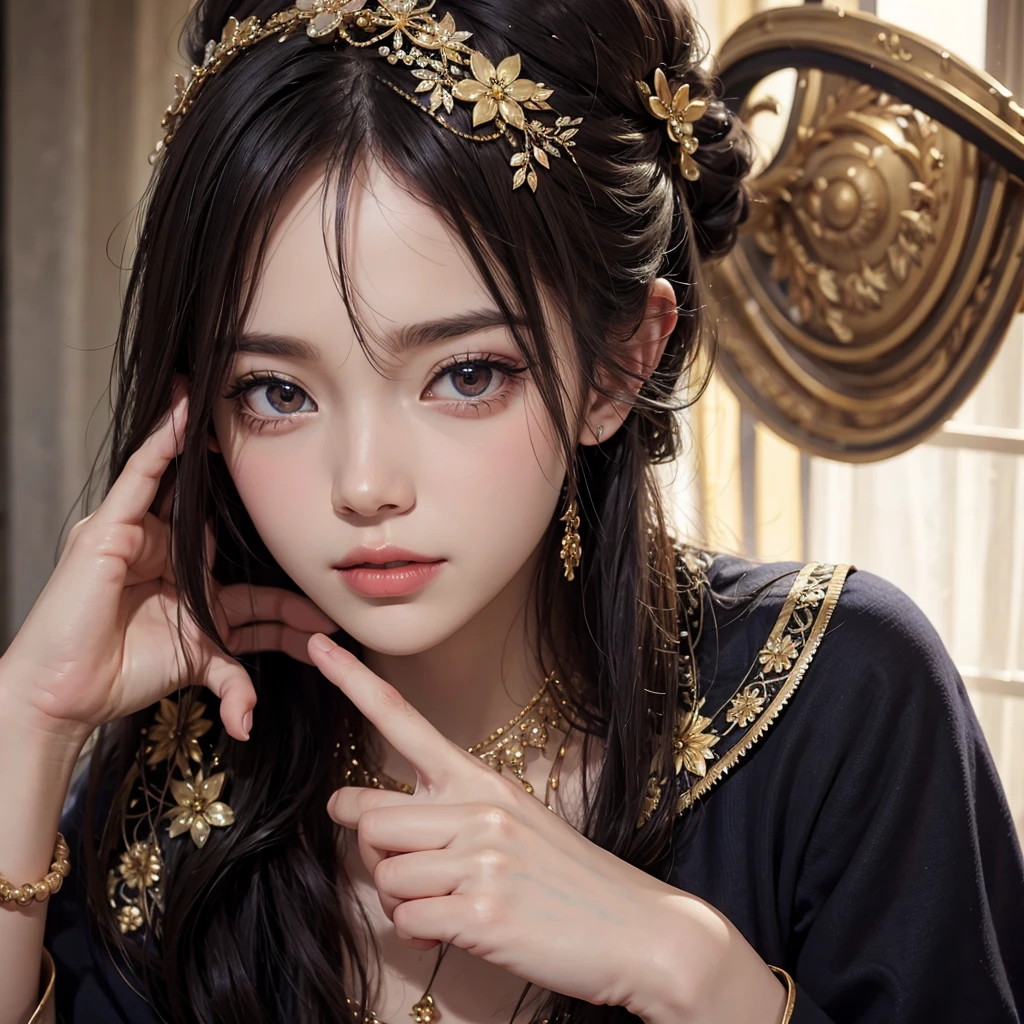 Beautifully decorated eyes