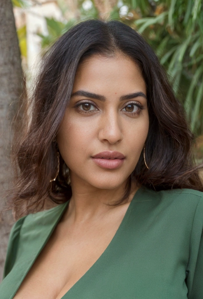 Beautiful Moroccan with dark brown eyes, 28 years old, woman a green shirt, elegant classic outfit, in Turkey, in Istanbul, portrait photo, portrait pictures, almond-shaped eyes, oval face shape, plus size body, extra large body, XXL body, prominent cheekbones, naturally wavy hair, high resolution, masterpiece, best quality, complex details, highly detailed, sharpness, detailed skin texture, eye details, profession, 4k resolution, charming smile, shot with Conon, depth of field, kodak vision color, 100kg, extremely detailed, ultra-realistic photography ,photo realistic, post processing, maximum detail, true to life, Instagram model.
