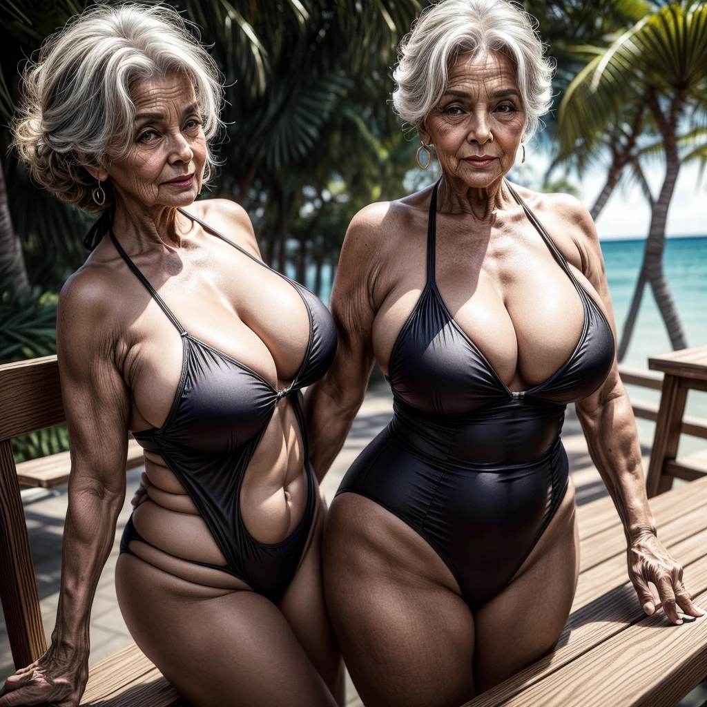 face detailed, ultra detaild, pose sexy, seducing gaze, breasts big, high resolution, (8k)beautiful woman alone, gorda Fascinável Outfit Ideias for Mature Women 🔥em banquinho bistrô Natural Older Woman Over 60 vestida em um maiô ou bikini, posing fror a picture, bodysuit, renda wearing a bodysuit, she is around 70 years old, carefree exploring high jump, seemingly defying gravity as she leaves, on a bistro table or bench, tulle lace spontaneous and sincere moment)). {(standing alone, mulher linda sFashionable Outfit Ideas for Mature Women 🔥 Natural Older Woman Over 60 ozinha, fat woman dressed in a swimsuit or bikini, posing fror a picture, bodysuit, wearing a bodysuit, she is around 70 years old, e gorda fat, is alone, vestindo um maiô body ela Alone, in swimsuit , Alone, beautiful and sensual older woman, 70 years old slightly overweight fat