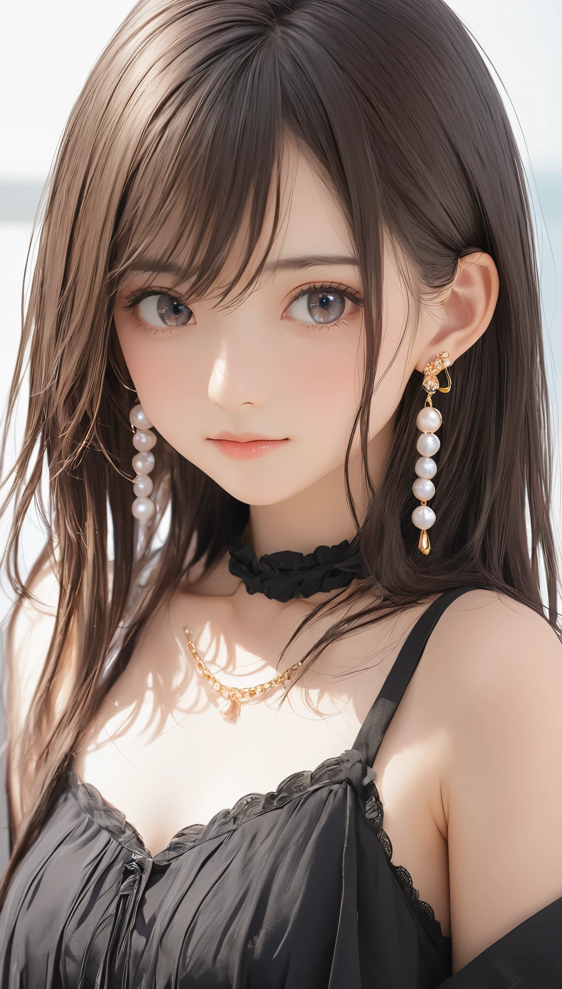 (masterpiece, Highest quality:1.2), One girl, alone,bony body、、New Ryouiki、Earrings