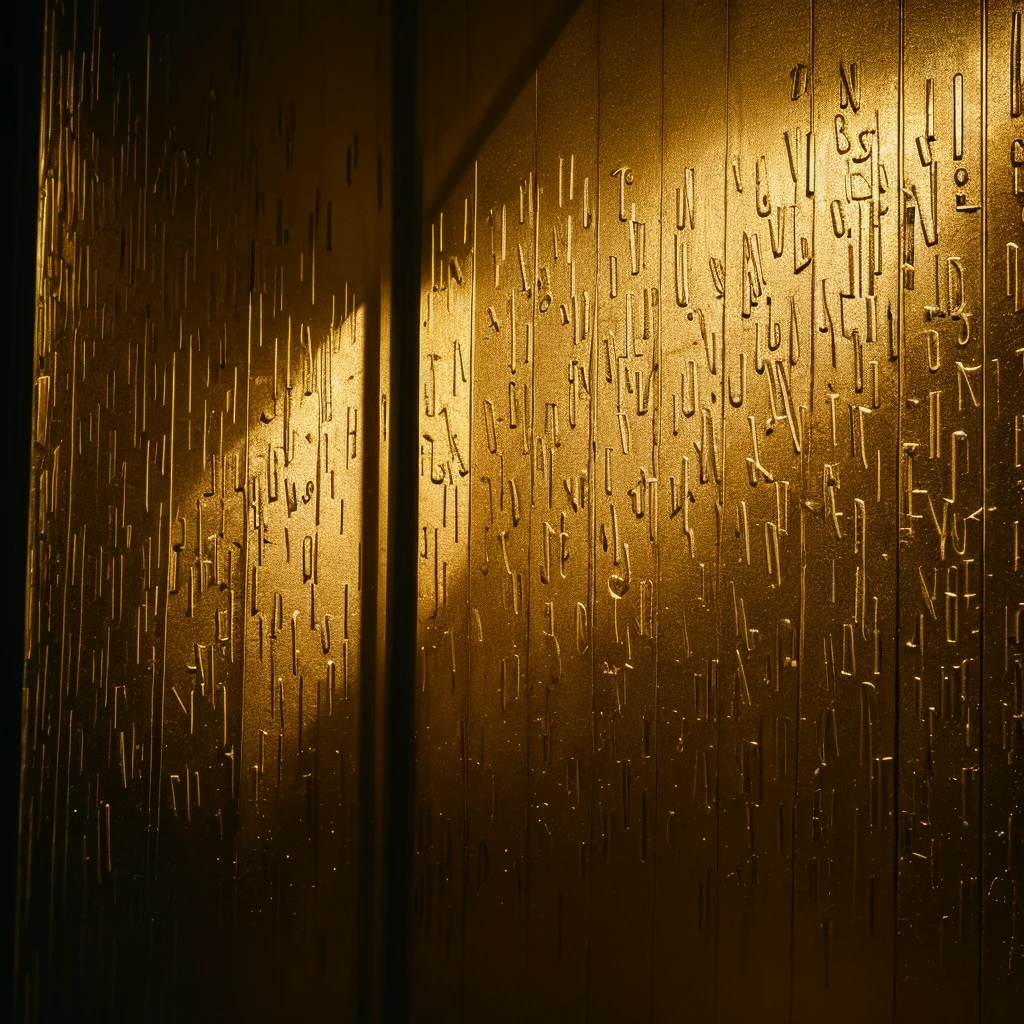A wall in first person, black in color,
Written: Marcia, in gold letters,