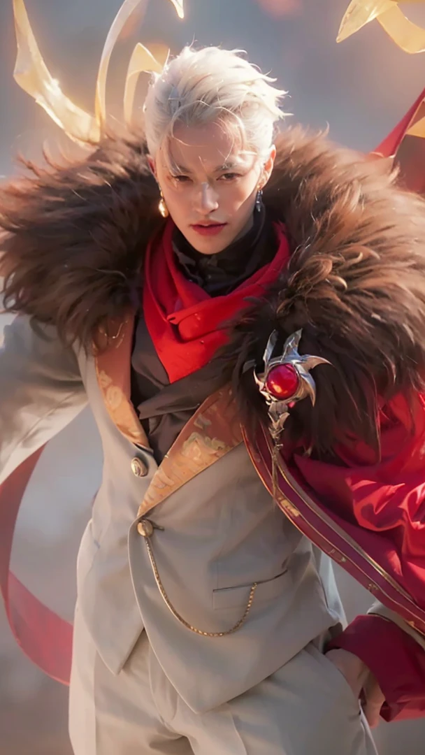 A man,primitive, Masterpiece, ultra fine photos, Best quality, Ultra-high resolution, Realistic, Sunny, full-body portraits, Amazing man, Dynamic posture, exquisite face, Vibrant eyes, Very detailed background, Detailed face, detailed tidy background, Gorgeous, High detail skin, Realistic skin details, Visible pores, Clear focus, volume fog, 8K UHD, Digital SLR, High quality, filmgrain, Fair skin, Realism,(((Handsome man:1.4)))