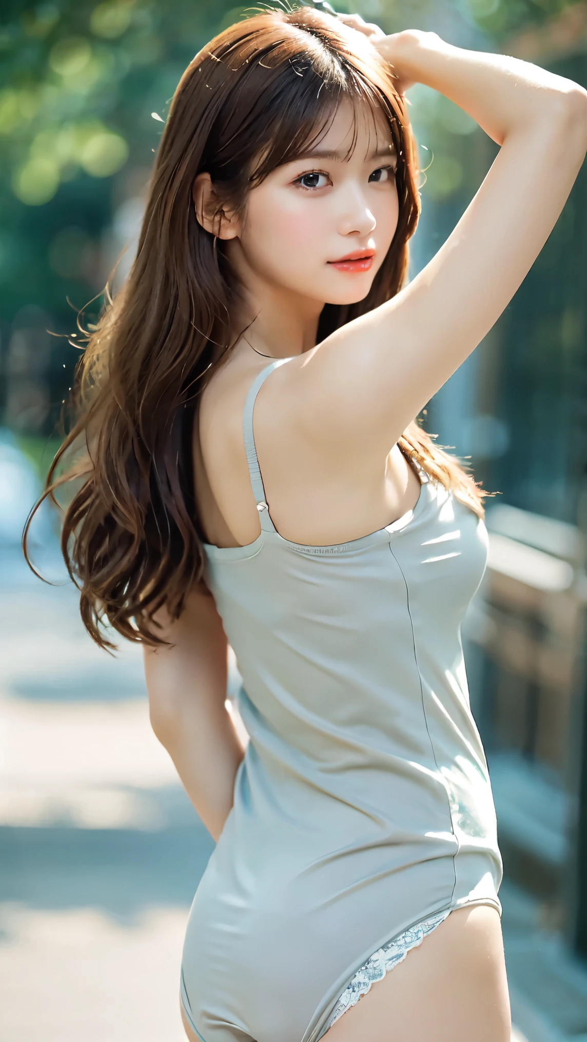 Detailed face、Perfect body、Perfect Proportions, Unparalleled beauty、blonde、Beautiful breasts、Embarrassed expression、18-year-old, See-through dress、((She lifted her dress to reveal her panties..、Tempting you)), Official Art,Highly detailed CG Unity 8k wallpaper, (masterpiece:1.0),(highest quality:1.0), photo shoot, 8k, Browsing Caution, High resolution, Kodak Portrait 400, Film Grain, Lens flare brilliance,View Audience