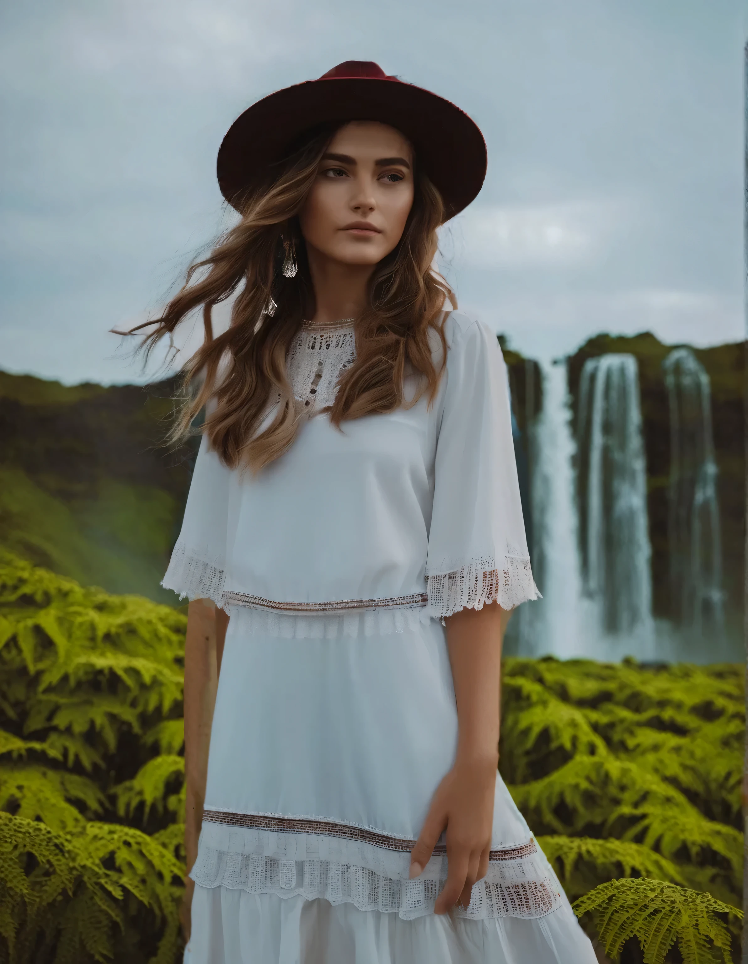 WATERFALL IN THE BACKGROUND WITH VEST VEGETATION