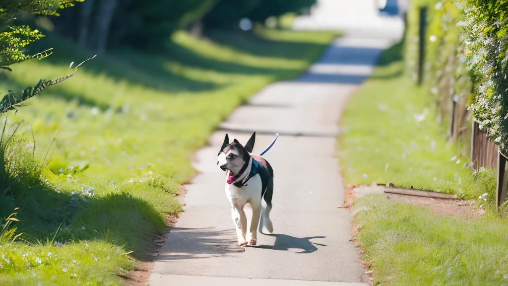 dog、stroll、Owner