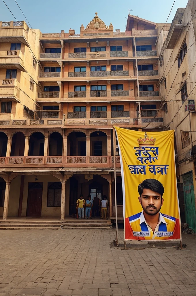 Make a banner with name of crown boys hostel in varanasi and owner name Surya Pratap Singh with mobile no 7007790560 for Instagram profile pic