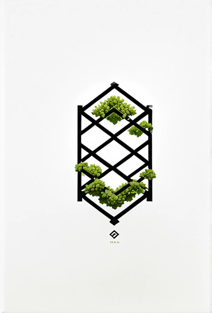 Stylish logo mark of a Japanese construction site scaffolding company
Scaffolding is cool on the logo
Pretty cool
Stylish design
chic and modern design
The logo is mainly white and the pattern is moss green
White background