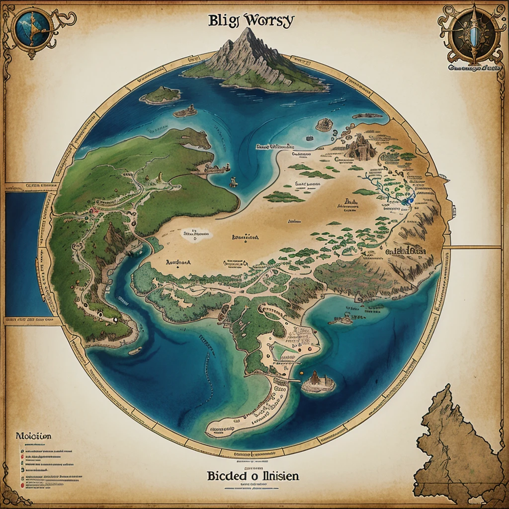 Map of a big fantasy world