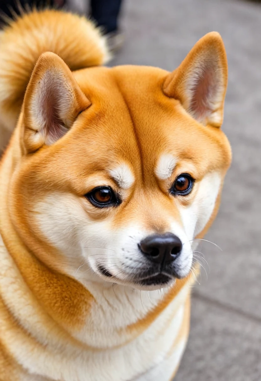 Begging Shiba Inu:A facial expression that indicates a desire for food or snacks。
