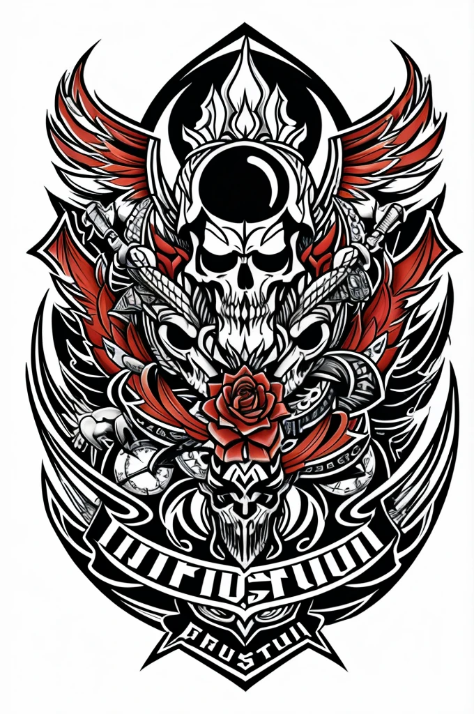 A logo for my tattoo studio called ink fusion studio cwbtrafo in the colors