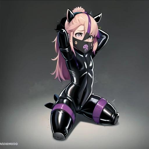 latex suit, masterpiece, best quality, highres, 1girl, looking at viewer, ahoge, detailed lighting, flat chest,
kai'sa,
((full body)), 