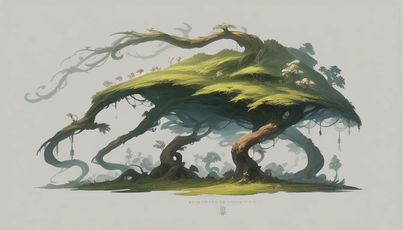 landscape of a dense forest, detailed fantasy art, fantasy detailed illustration, frame _ Simonetti, style of frame Simonetti, magical fantasy 2d concept art, art style of frame Simonetti, epic fantasy illustration