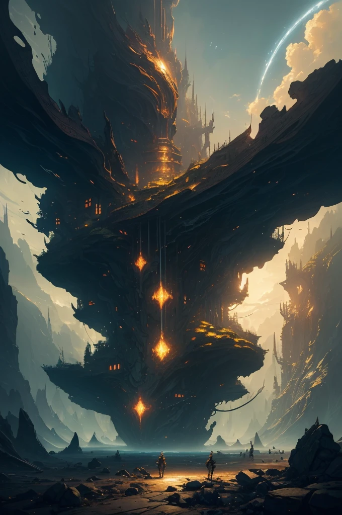 masterpiece, best quality, (extremely detailed CG unity 8k wallpaper), (best quality), (best illustration), (best shadow), absurdres, realistic lighting, (Abyss), beautiful detailed glow, art by PeterMohrBacher,