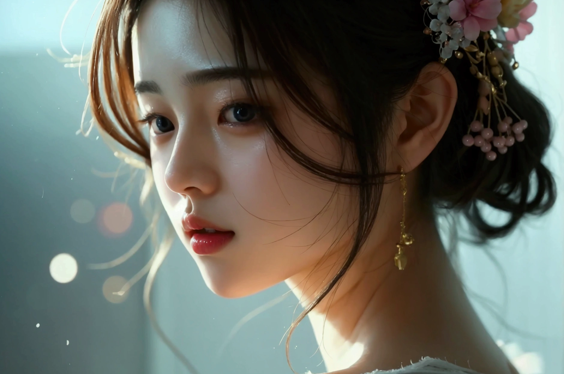 Realistic and photo-realistic Korean-style sexy beauty。Completely naked