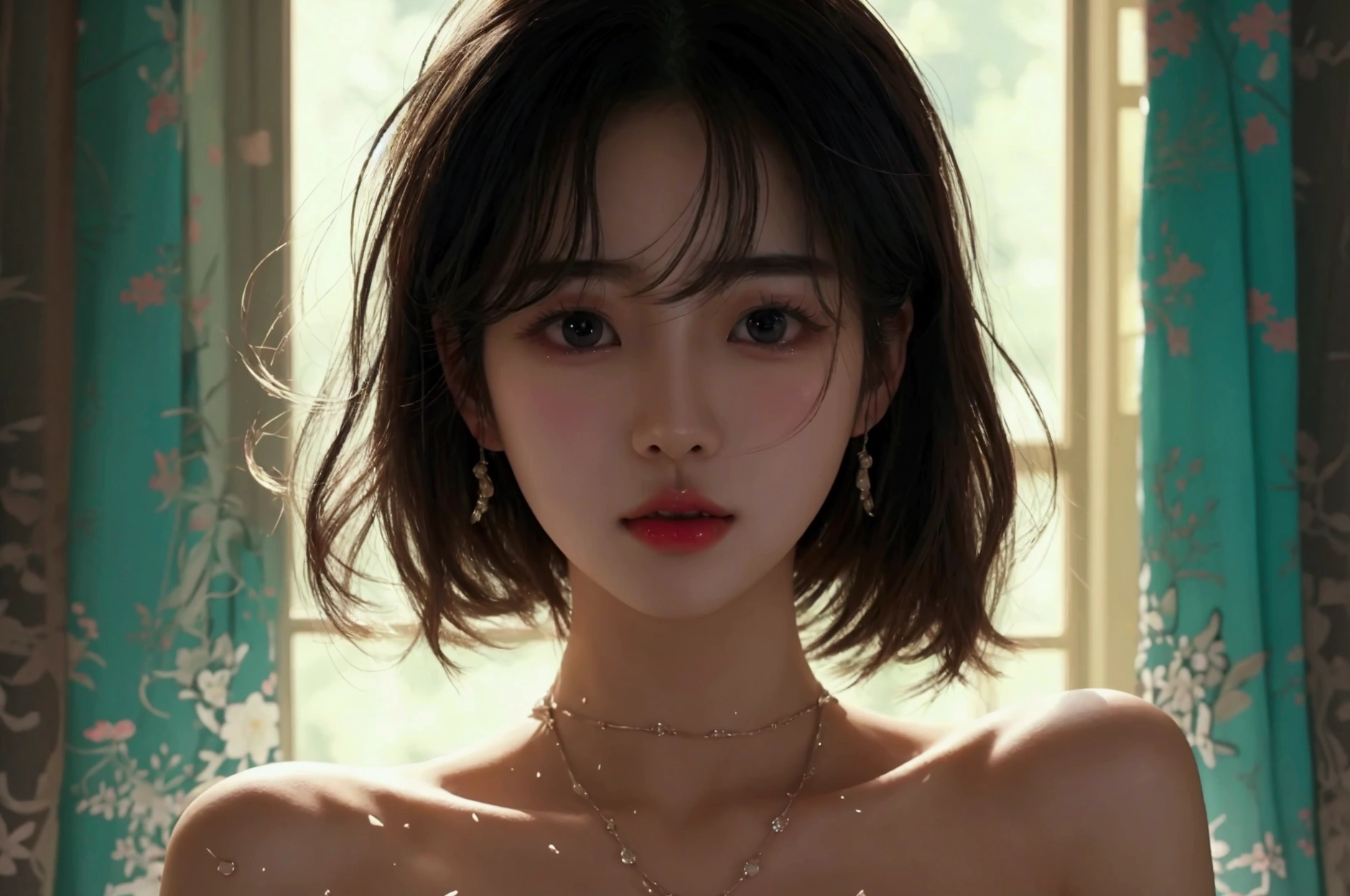 Realistic and photo-realistic Korean-style sexy beauty。Completely naked