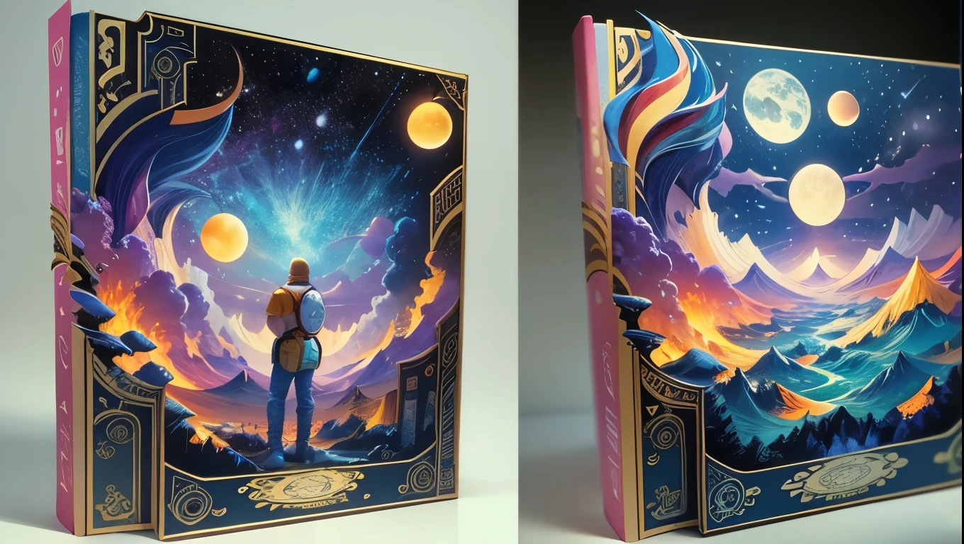(Pop-up Books:1.5),(nasa),(Colorful、Highest quality、Attention to detail、masterpiece、Folk art、Cinematic Lighting Effects、4K、Chiaroscuro)