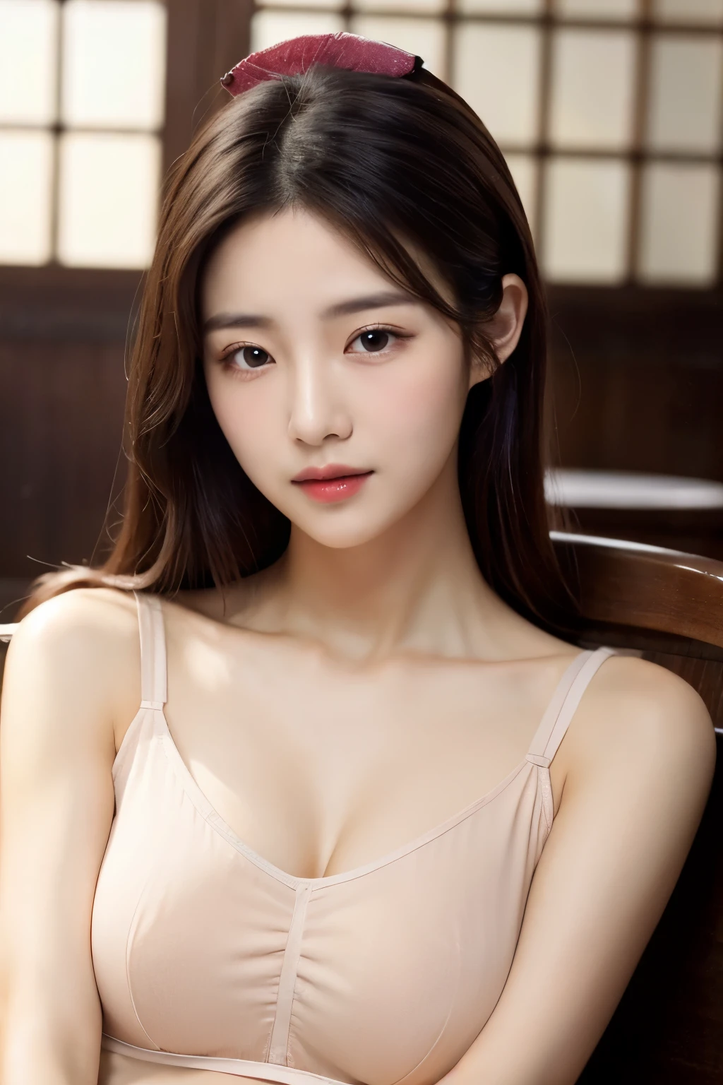 ((best quality)), ((masterpiece)), (aesthetics:1.4) A beautiful Korean beauty,front,detail