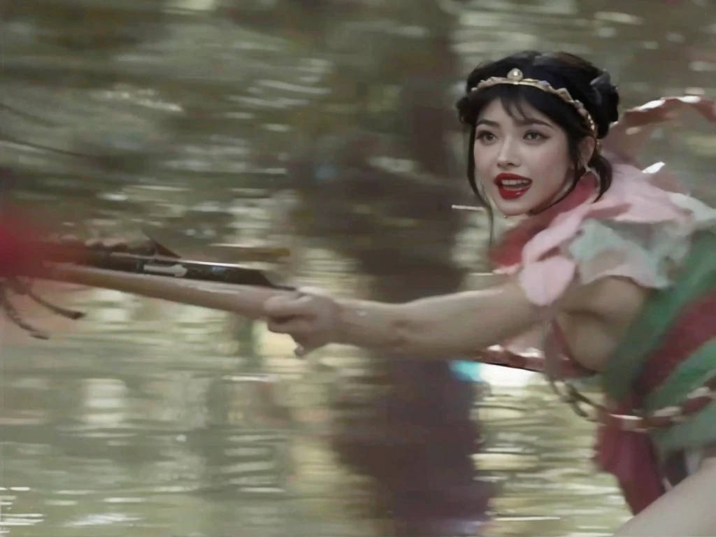 angry，Beauty，Red lipstick