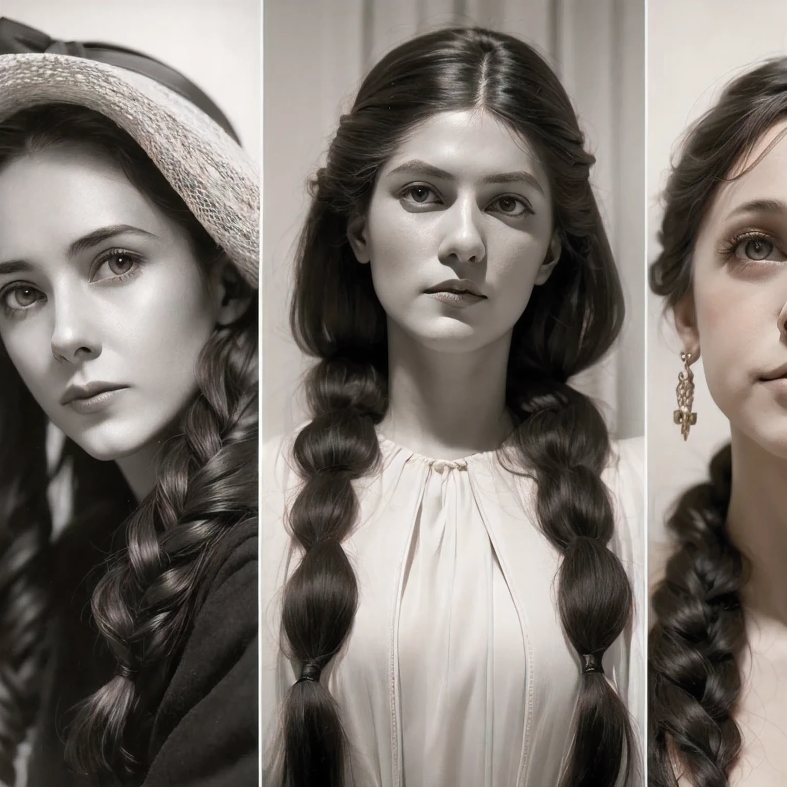 arafed photo of a woman with a braid in her hair, in her early 20s, maria fortuny, marianne collins, nadezhda tikhomirova, photo of young woman, leonora karrington, maria panfilova, anna kovalevskaya, anastasia ovchinnikova, lola dupre, e. h. beatrice blue