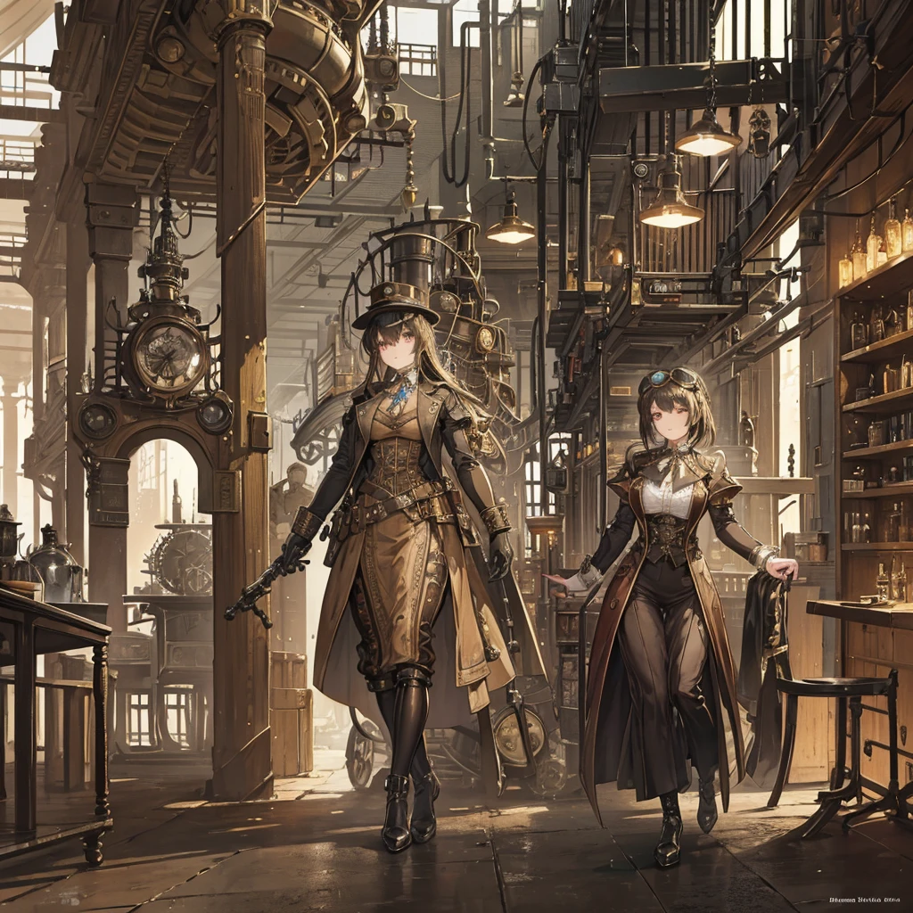 (Realisticity: 1.4), Fine, Quality, (Rembrandt Lighting: 1.3), (Masterpiece: 1.2), (Best Quality), Metallic, (Clothes Detail: 1.3), (Intricate Detail), Brunette Hair, Dramatic, Ray Tracing, Light Pollution, White, Combat, Intense, Dynamic, Angry, (1girl), 18th century European white shirt, Quarters composition, (openwork lace sleeves), (Tyndall effect: 1.2), Anatomically correct, (Sci-Fi, steampunk, gears, steam stoves, boiler, science, laboratory, fog))