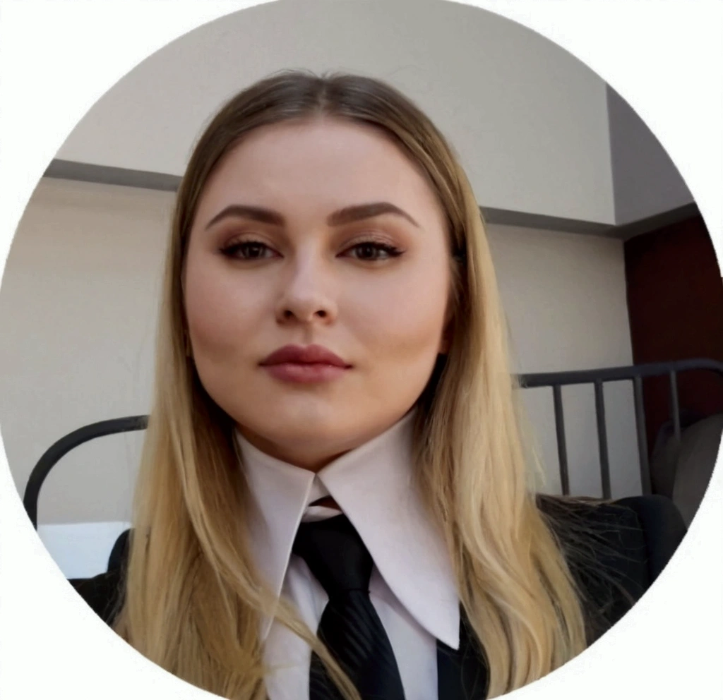 arafed woman with long blonde hair утомительный a black tie, girl in a suit, quite complete, with big breasts, with a big booty, in a miniskirt, in stockings