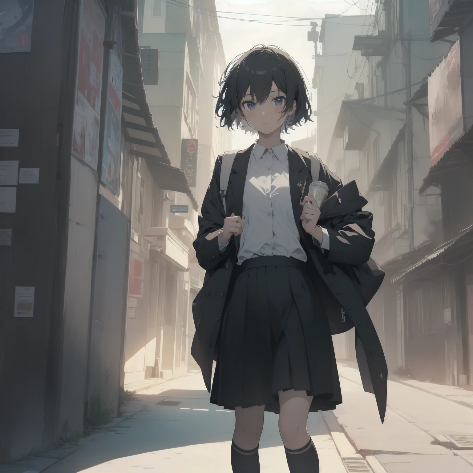 ultra-absurdres-Top quality by artist God, ultra-detailed, high resolution, anime moe artstyle, best anime 8k konachan wallpaper, pixiv contest winner, pool:2810, perfect anatomy,break, 1girl, (Please draw a girl walking sleepily to school alone. )break,(Solo,little female, :1.3),Full limbs, complete fingers,a junior high school student, (very short hair), short cut, flat chest, , small butt, smallck eyes, beautiful detailed eyes, well-proportioned iris and pupils, expressive eyes, highres detailed hair, soft expression, salor school_uniform, sailor collar, serahuku, bow, pleated skirt,(Detailed Lighting), (Detailed background), in the School commute route. break,super detailed skin, Best cinematic lighting powered by famous artist, 8k,beauty illustration,photoshop_(medium),very aesthetic,break,((artist:kotorai )), art:clamp ,artist:carnelian ,artist:kantoku ,
