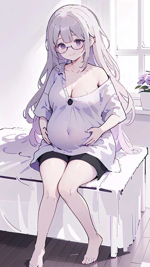 anime - style image of a pregnant woman with pink hair and a cat ear, seductive anime girl, , Beichuan Ma Lin fan art, Cute anime waifu wearing beautiful clothes, pregnant belly, (anime girl), wearing clothes, pregnant, Smooth anime CG art, guweiz on pixiv artstation, Anime cute art style, guweiz,,怀pregnant的肚子,怀pregnant,Extra big belly,The belly is bloated,balloon