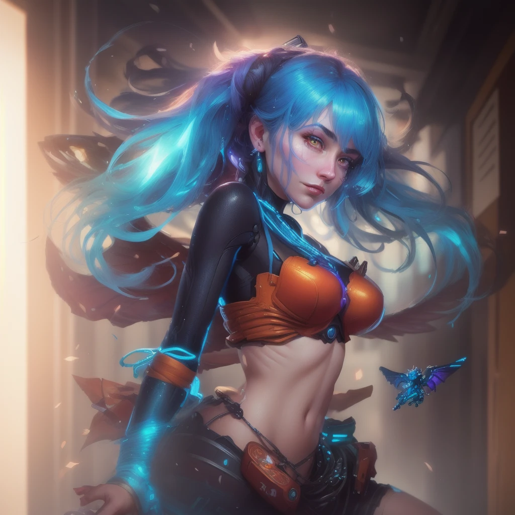 ((Best Quality)), ((masterpiece)), (detailed), together, ethereal beauty, perched on a cloud, (fantasy illustration:1.3), charming look, leotard, shackles, socks, mono, captivating pose, delicate wings, eLinda garota full body cyberpunk Netrunner By Artgerm, WLOP, Ilya Kuvshinov, Rhads, Loish and Rossdraws. hermoso rostro detailed. perfect shading, soft studio lighting, ultra realistic, photorealistic, Octane rendering, cinematic lighting, HdR, 4k, 8k, Edge lightingLinda garota de cuerpo entero cyberpunk Netrunner Por Artgerm, WLOP, Ilya Kuvshinov, RHADS, Loish y Rossdraws. hermoso rostro detallado. sombreado perfecto, Iluminación suave del estudio, Ultra realista, fotorrealista, renderizado de octanaje, iluminación cinematográfica, hdr, 4k, 8K, iluminación de borde robot girl