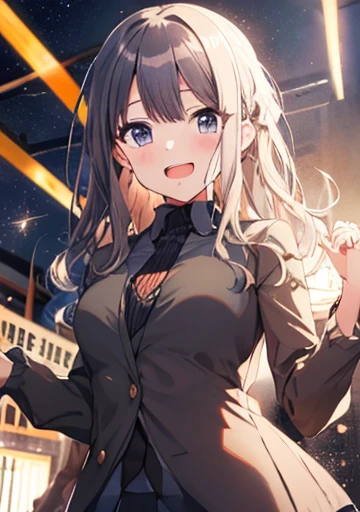  (Idol Master), (Highest quality, 8k, masterpiece, Very detailed:1.4), (Lens flare, Particles of light, Shine), Big Breasts, smile, Open your mouth, masterpiece, Highest quality, Very detailed, High resolution, Very detailedなCG, masterpiece, Official Art, From below, , Perfect body,Show me your hands,  Sleep on your back, (Embarrassing:1.1), (blush:1.2), (orgasm:1.4), Open your mouth, charm, (shout:1.1), (Move a row:1.1), 