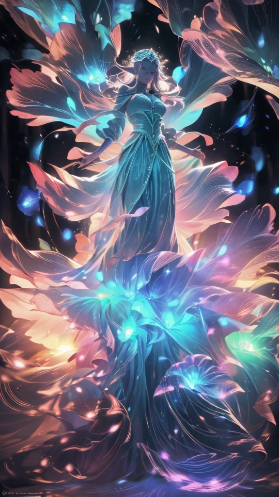 (((8k))), (((High resolution))),((Highest quality)),Beautiful Elf,Male elf and female elf,battle mode, blue aura swirling around the body,fog,mystic atmosphere,Elves emerge from an old book,Serious face cherry blossom storm,Ultra-realistic,8k,Ultra-fine,Super detailed