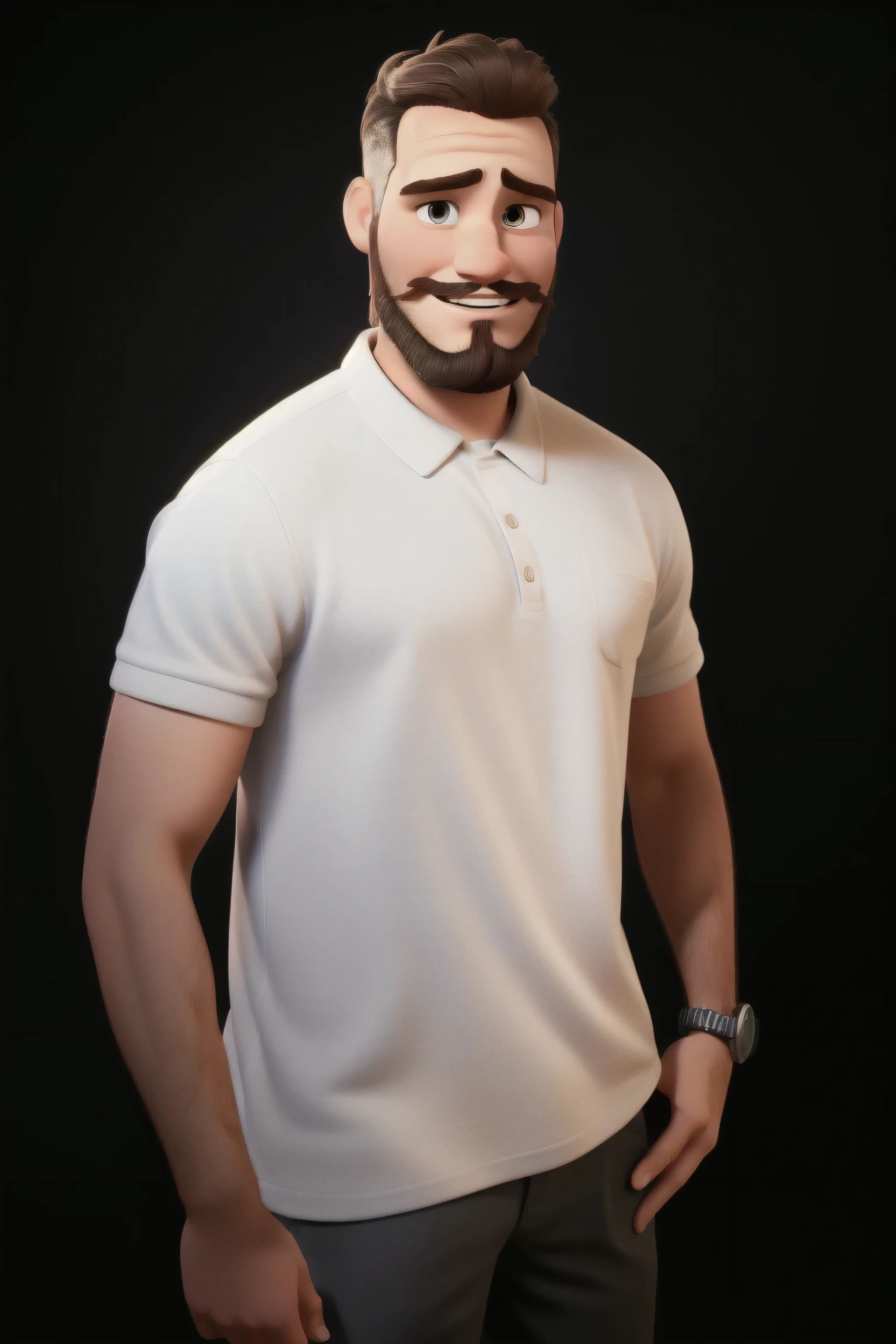 a man with a beard disney pixar style, high qualiy, best qualityer