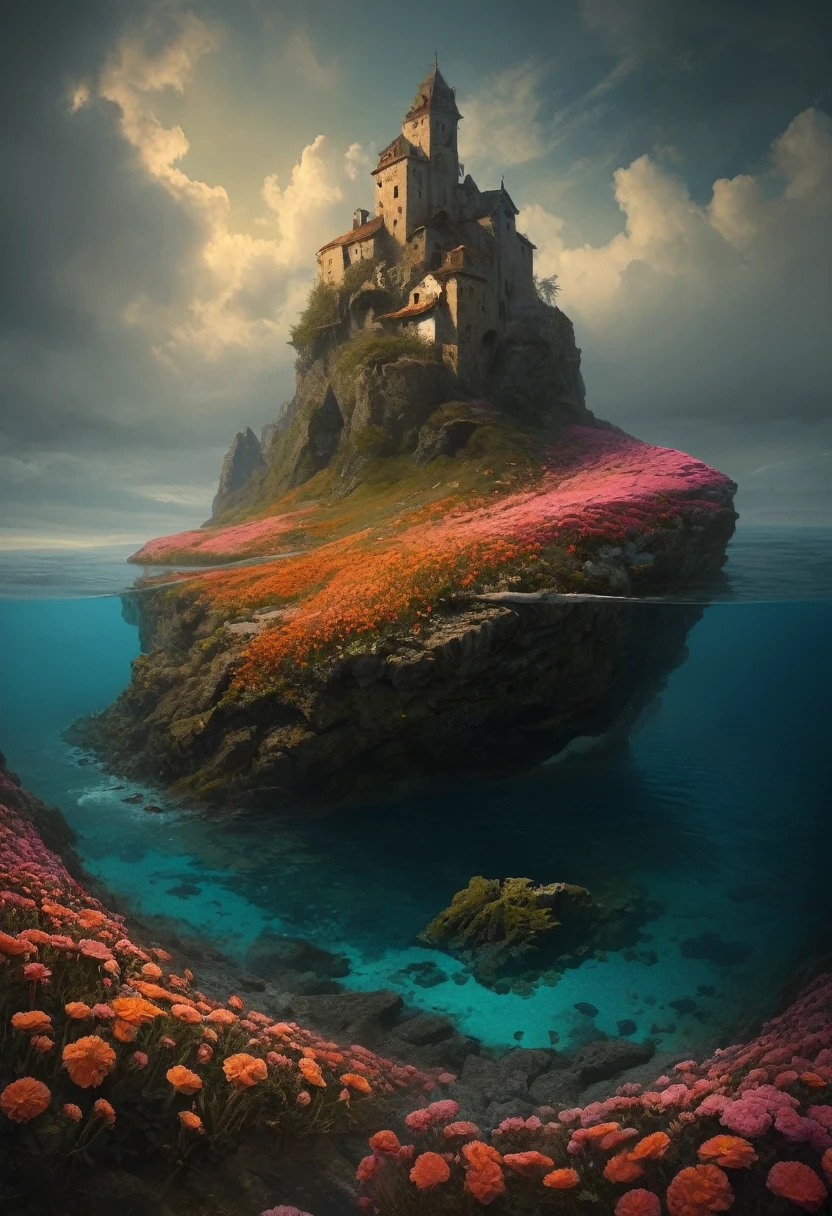 Mer de fleurs inconnu, par Michal Karcz, Meilleure qualité, chef-d'œuvre, Travail représentatif, art officiel, professionnel, Détails ultra complexes, 8k, Single Rap, Title : "Sonorité", Jeune Homme avec un bonnet qui fume une grosse cigarette,