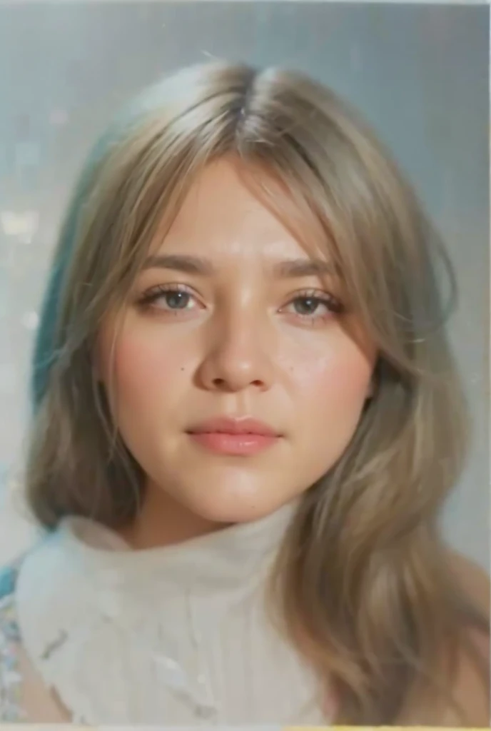 A reakistis spanish woman face age 20 years wear a blue dress ultra hd 8k