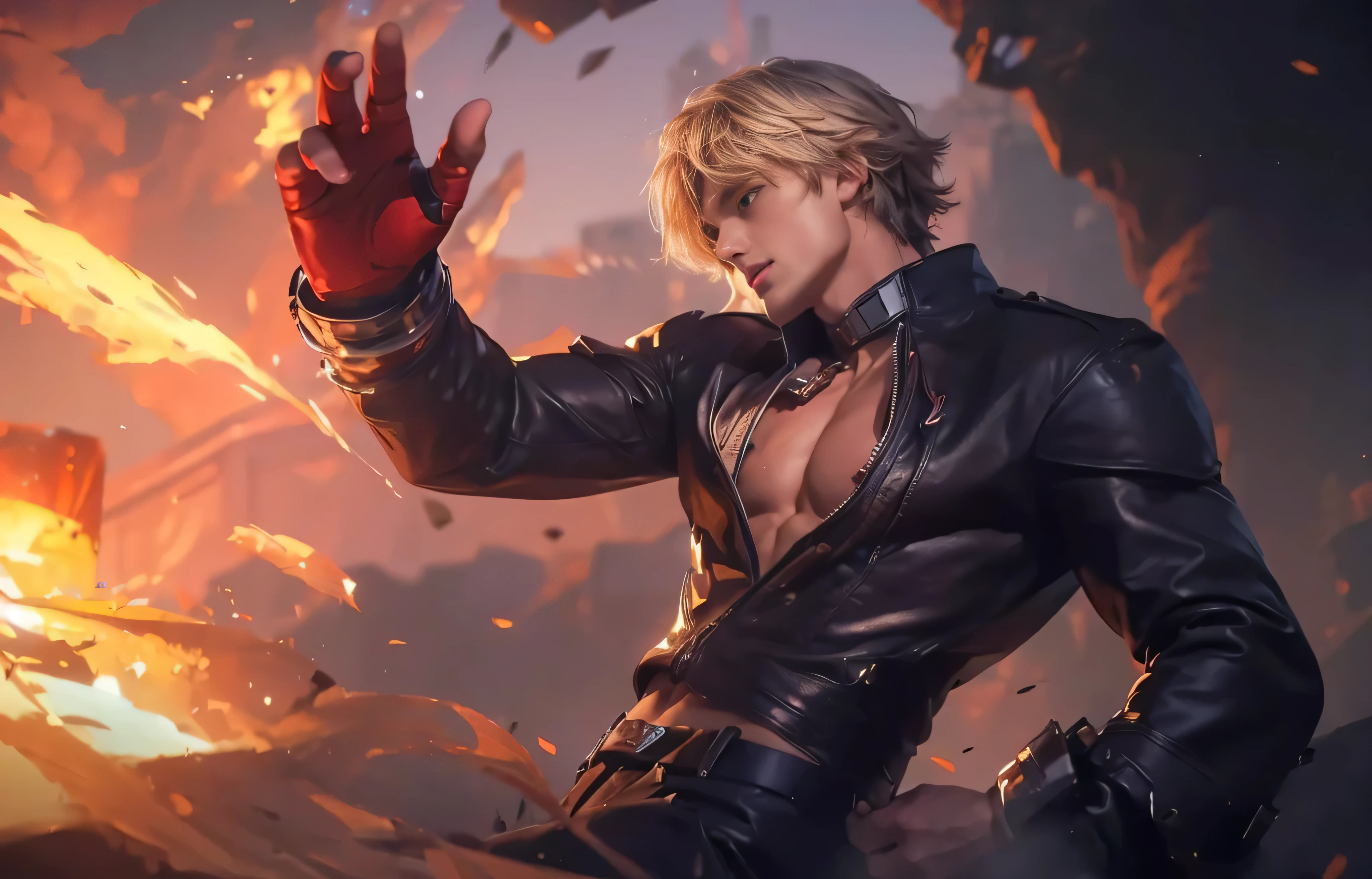 ((Best quality, 8k, Masterpiece :1.3)), upper bod, Sharp focus :1.2, handsome guy perfect figure, Highly detailed facial and skin texture, Detailed eyes, Double evelids Interir view, ferpect lighting, Glowing skin,