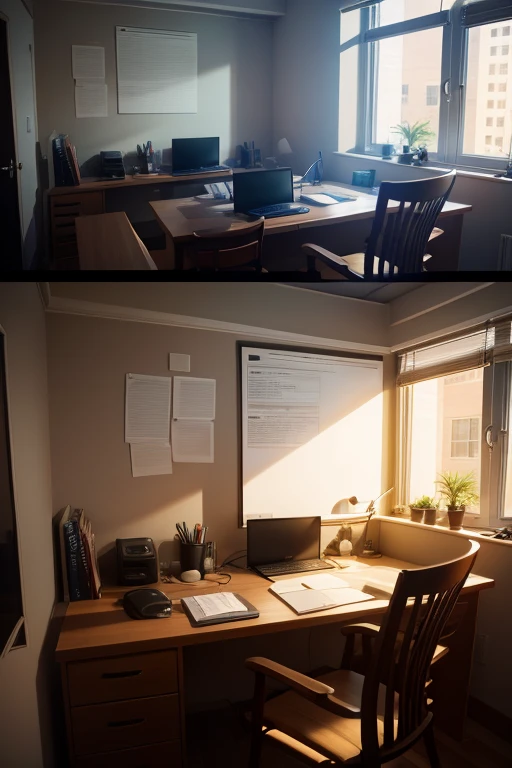 an editing study room