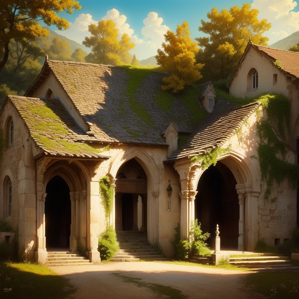 un dessin d'une maison avec un porche et un porche, front vue en élévation, front view, front view, villa interdimensionnelle, sketch - up, full view, vue de perspective, vue en élévation, perspective de face, front view, rendre vray, Highly detailed 3D, Highly detailed 3D, Monochrome 3D model, 3d render view, village house