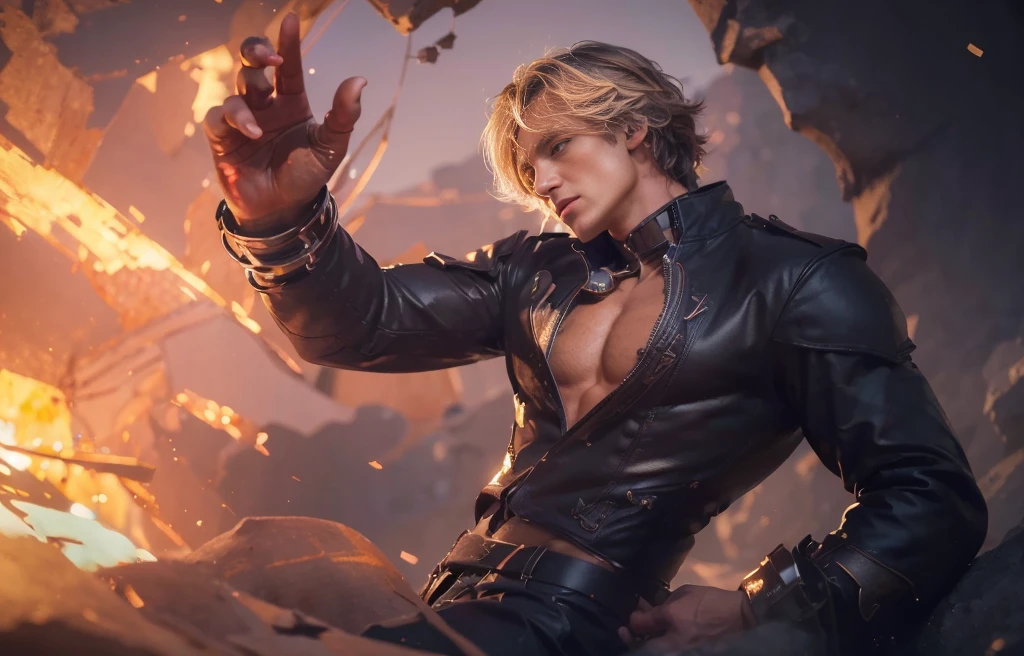 ((Best quality, 8k, Masterpiece :1.3)), upper bod, Sharp focus :1.2, handsome guy perfect figure, Highly detailed facial and skin texture, Detailed eyes, Double evelids Interir view, ferpect lighting, Glowing skin,