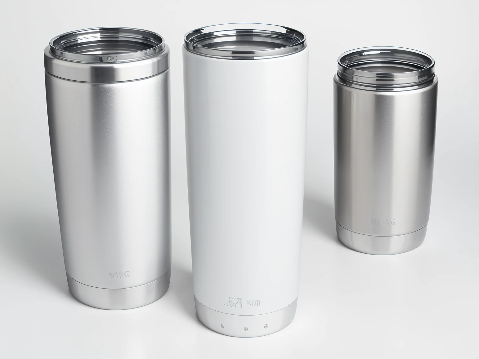 1aluminum tumbler white background