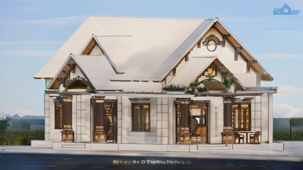 decked house with pool and patio with a patio and dining room, well-designed masterpiece, vivid and detailed, smooth and clean lines, neo-classical, neo-classical, Residential design, exterior design, render to resolute perfection , clean line, rich house, lively and balanced, crisp smooth clean line, with a lush lawn, majestic masterpiece