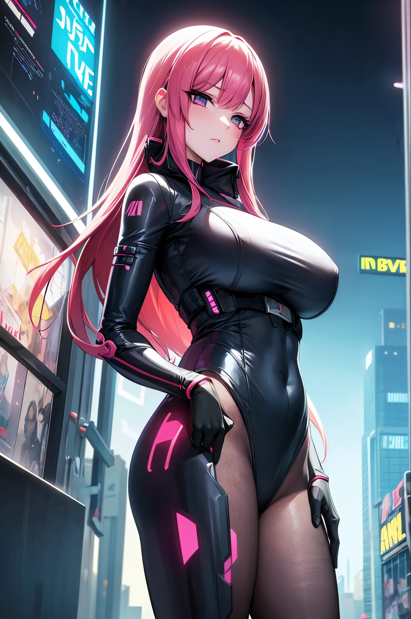 Long hair anime girl in the city, digital cyberpunk anime art, Cyberpunk Anime Girl , Cute Cyborg Girl, BoobsCyberpunk, Anime Style 4k, Perfect android girl, Cyberpunk beautiful girl, Beautiful girl cyborg