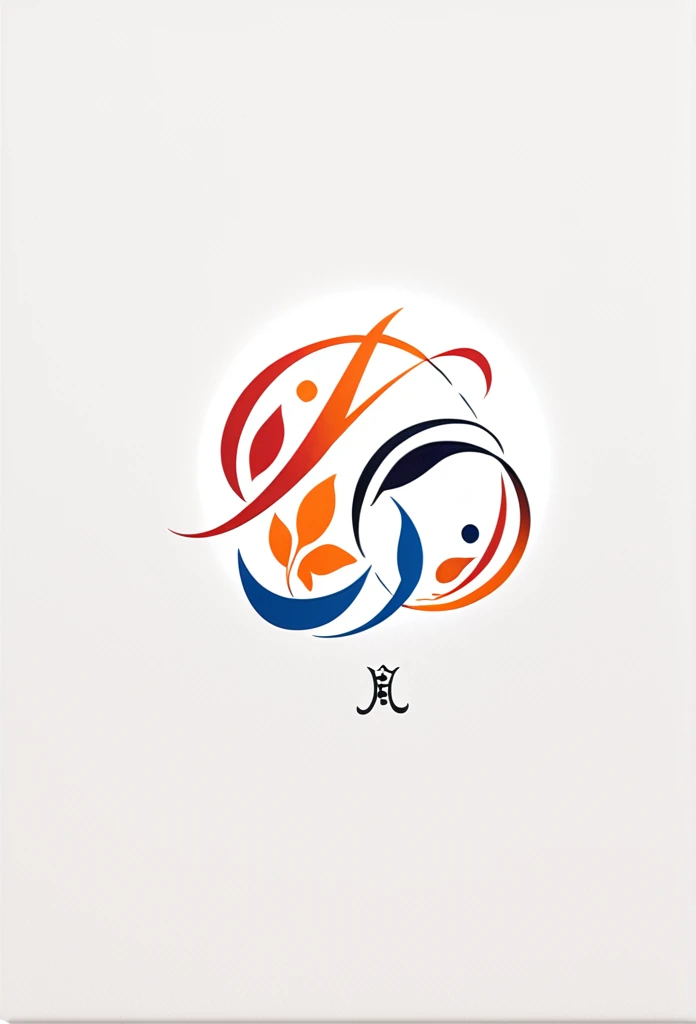 A stylish apparel brand logo with a floral motif that looks like it was drawn in one stroke.「Yuri」Logo of French apparel brand. Pretty cool chic and modern design. Background is white.