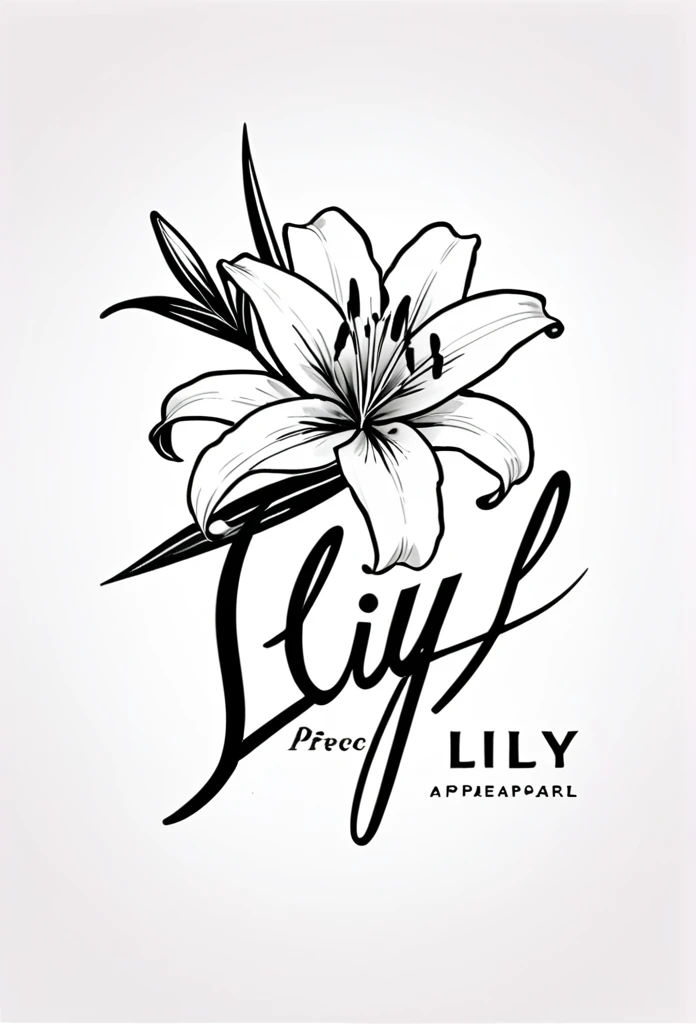 Fashionable apparel brand logo

"Lily" logo with a single stroke of flower
French apparel brand

Pretty cool
chic and modern design

White background