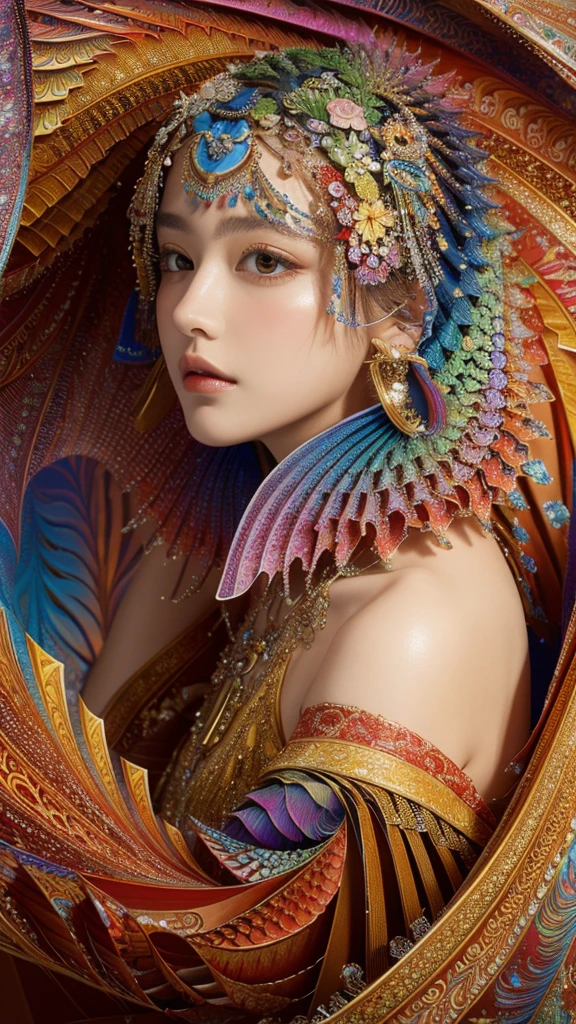 (masterpiece, Highest quality, Highest quality, Official Art, beautifully、aesthetic:1.2), (One girl), Very detailed,(Fractal Art:1.3),colorful,Most detailed