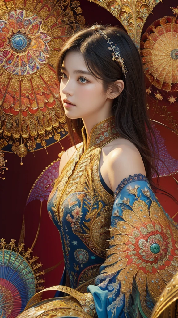 (masterpiece, Highest quality, Highest quality, Official Art, beautifully、aesthetic:1.2), (One girl), Very detailed,(Fractal Art:1.3),colorful,Most detailed