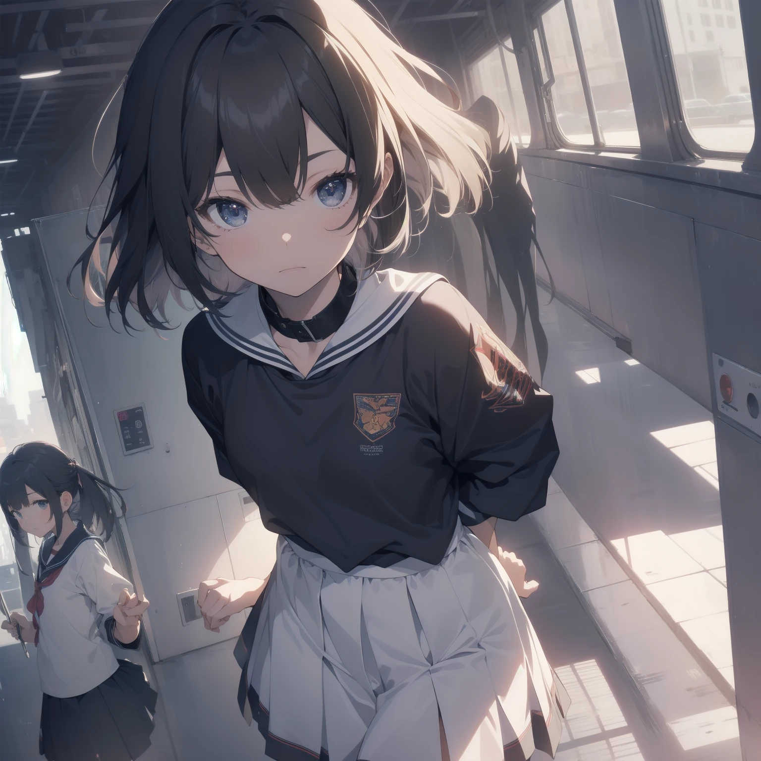 ultra-absurdres-Top quality by artist God, ultra-detailed, high resolution, anime moe artstyle, best anime 8k konachan wallpaper, pixiv contest winner, pool:2810, perfect anatomy,break, 1girl, (Please draw a girl walking sleepily to school alone. )break,(Solo,little female, 13-year-old:1.3),Full limbs, complete fingers,a junior high school student, (very short hair), short cut, flat chest, , small butt, small black eyes, beautiful detailed eyes, well-proportioned iris and pupils, expressive eyes, highres detailed hair, soft expression, salor school_uniform, sailor collar, serahuku, bow, pleated skirt,(Detailed Lighting), (Detailed background), in the School commute route. break,super detailed skin, Best cinematic lighting powered by famous artist, 8k,beauty illustration,photoshop_(medium),very aesthetic,break,((artist:kotorai )), artist:clamp ,artist:carnelian ,artist:kantoku ,
