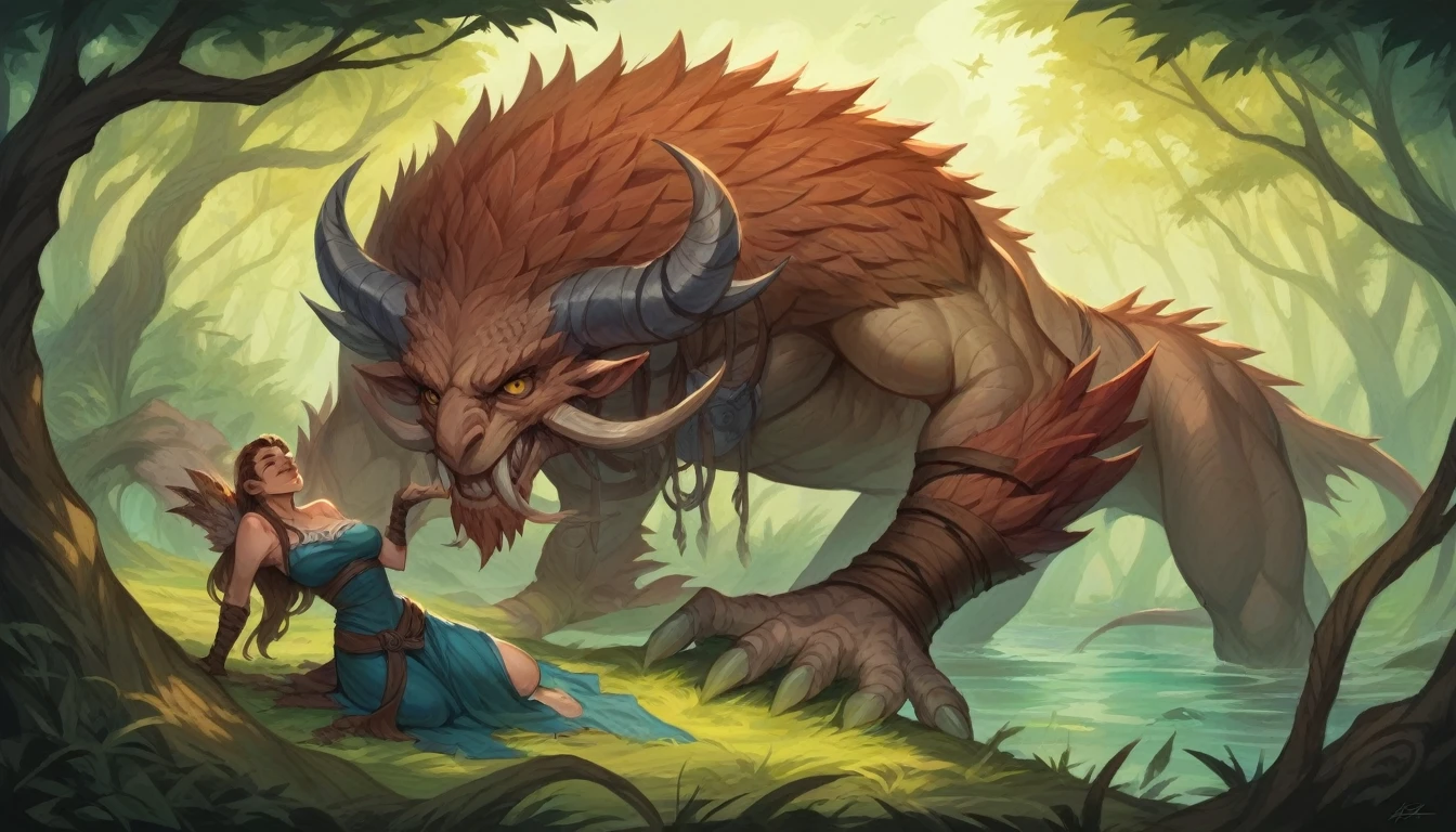 close-up of wild animals in the jungle, medieval rpg background, epic Art of RPG, dungeons and dragons artwork, Arte de RPG, dungeons and dragons art, arte de fantasy de masmorras e dragões, d & of fantasy art, dungeons and dragons art, fantasy d & arte d, High quality DND illustration, Arte de RPG, hyperrealistic d & of fantasy art, dnof fantasy art