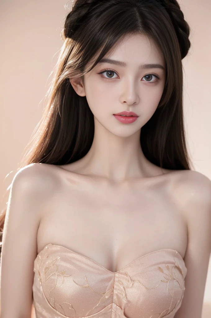 (high details:1.4)、(surrealism:1.4)、(soft lighting:1.05)、32,000、1 woman、realistic lighting、face lighting、ray tracing、(brightened light:1.2)、(improve quality:1.4)、(Realistic textured skin of the highest quality:1.4)、original photo, lifelike, full body woman love, bed, soggy, big bust, stylish hairstyle, pale skin, black eye, pink lips, (Beloved), (:1.1), ~Through, detailed background, detailed face, delicate eyes, good hair, Anatomically correct body, elastic skin, make up, masterpiece
